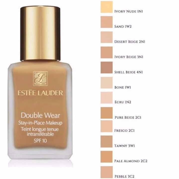 Estee Lauder Double Wear Stay-in-Place Makeup, Pebble 3C2 - 1 fl oz bottle
